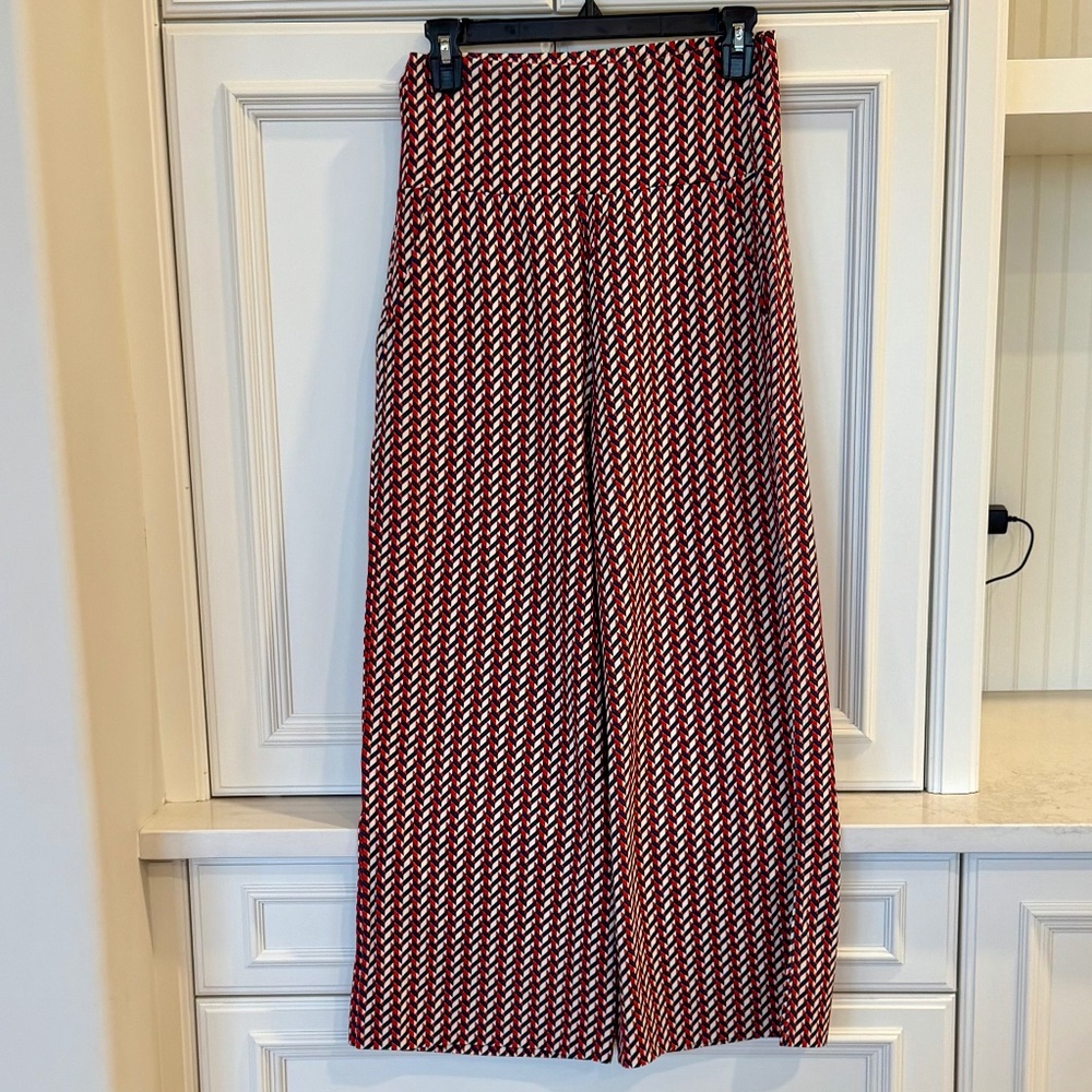 CAbi Geometric Chevron Wide-Leg Pants – Size Small